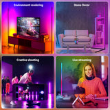 Smart RGB LED Floor Lamp - Modern Remote Control Corner Standing Light