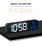 LED Charging Smart Mirror Electronic Alarm Clock