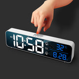 LED Charging Smart Mirror Electronic Alarm Clock