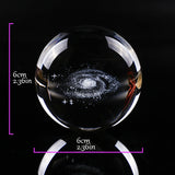 Miniatures Milky Way Crystal Ball | 3D Laser Engraved Quartz Sphere