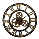 Industrial Gear Wall Clock Decorative Wall Clock Industrial Style Wall Clock (Silver Shipment without Battery) - Senseandtrendz