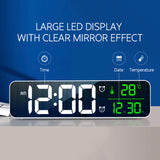 LED Charging Smart Mirror Electronic Alarm Clock